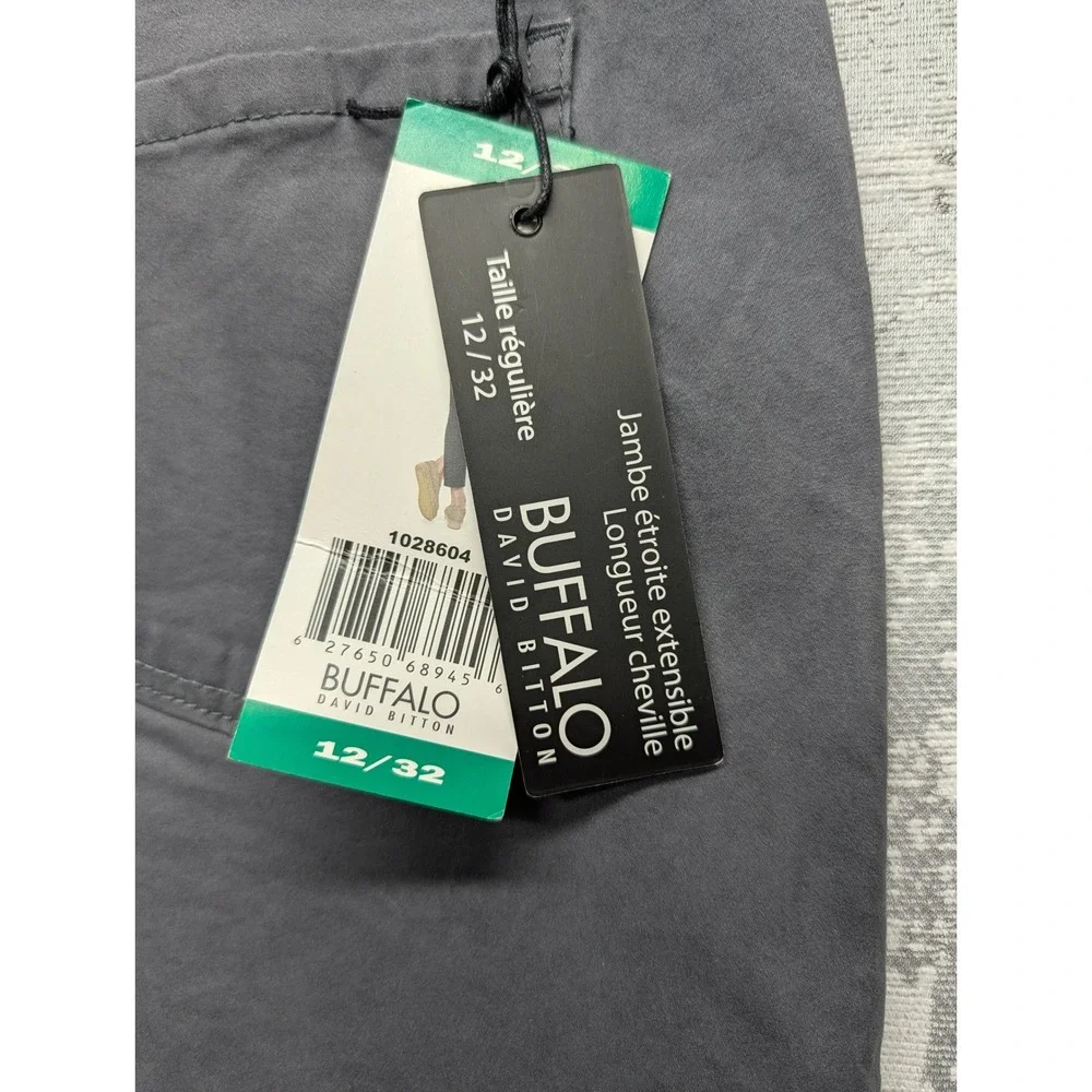 Buffalo David Bitton Women Gray Daily Mid-Rise Stretch Skinny Ankle Grazer 12/32
